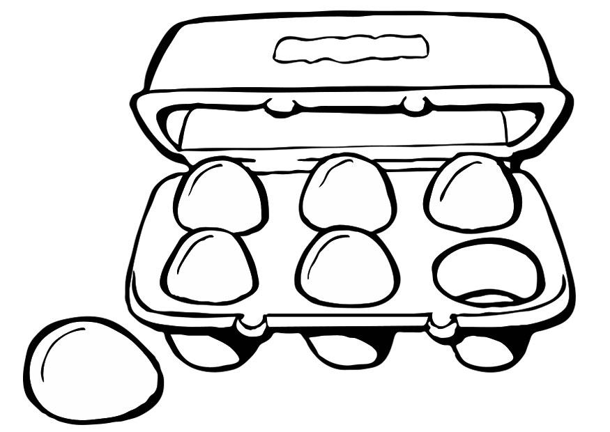 Fargeleggingsbilde eggekartong