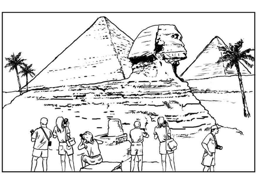 Fargeleggingsbilde egypt