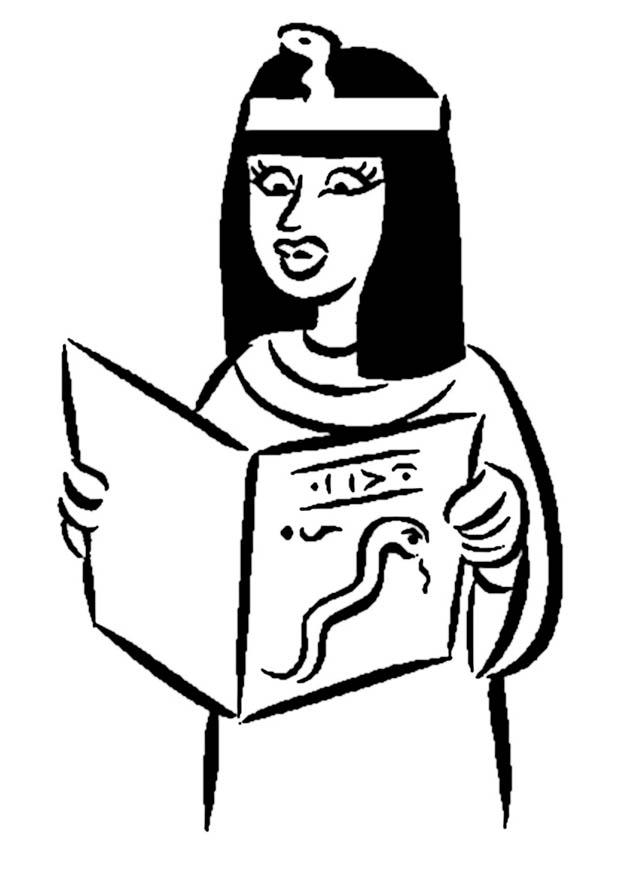 Fargeleggingsbilde egyptisk kvinne