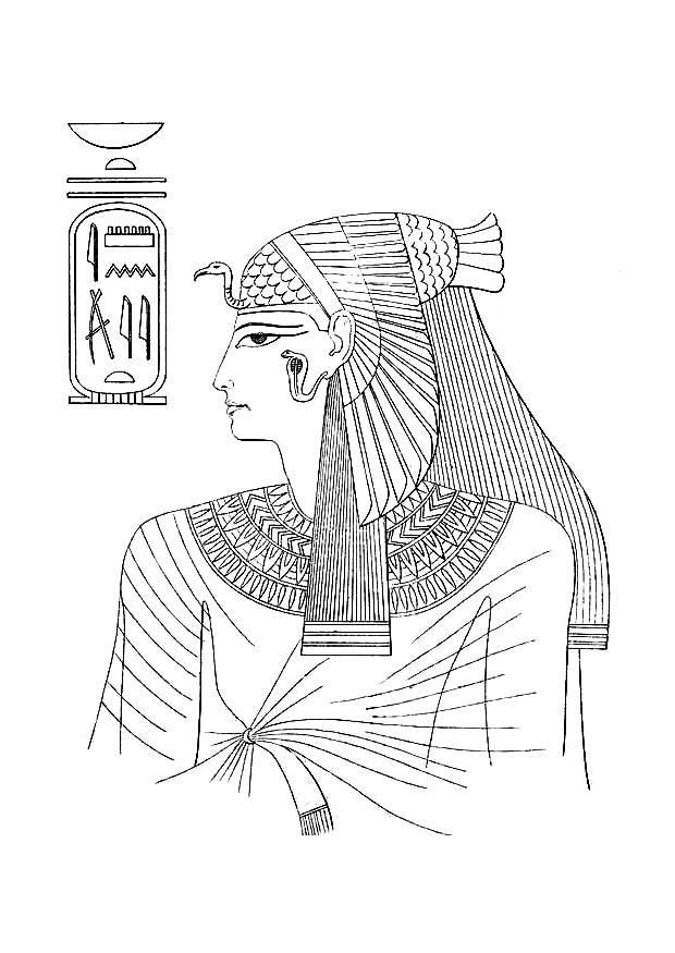 egyptisk kvinne Fargeleggingsbilde egyptisk kvinne