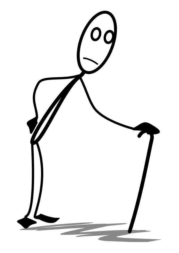 eldre mann Fargeleggingsbilde eldre mann