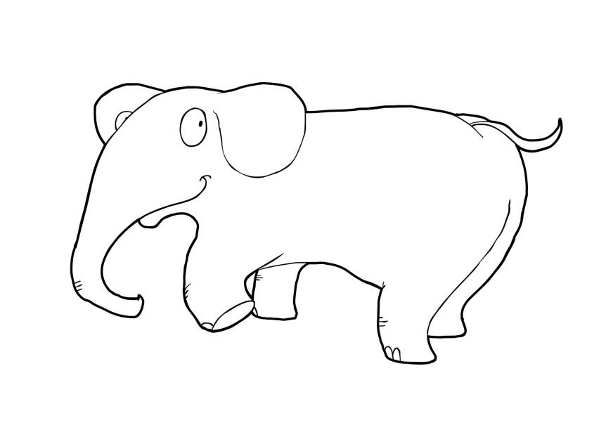 elefant Fargeleggingsbilde elefant