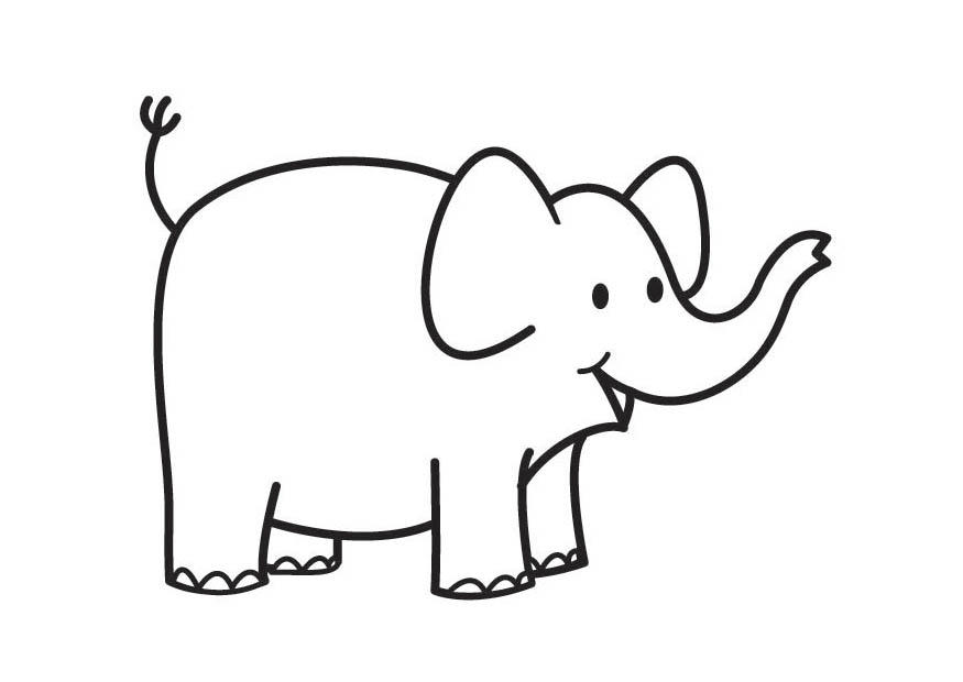 elefant Fargeleggingsbilde elefant