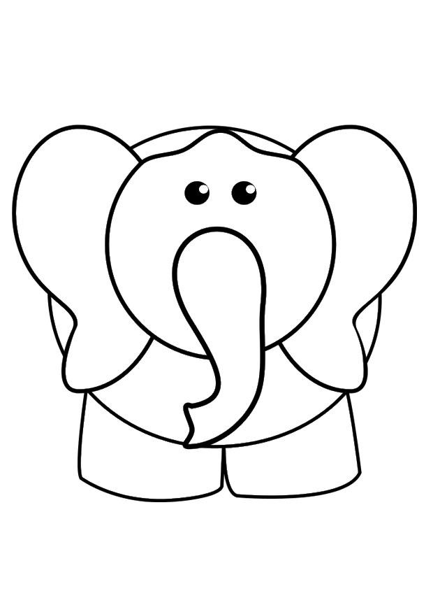 elefant Fargeleggingsbilde elefant