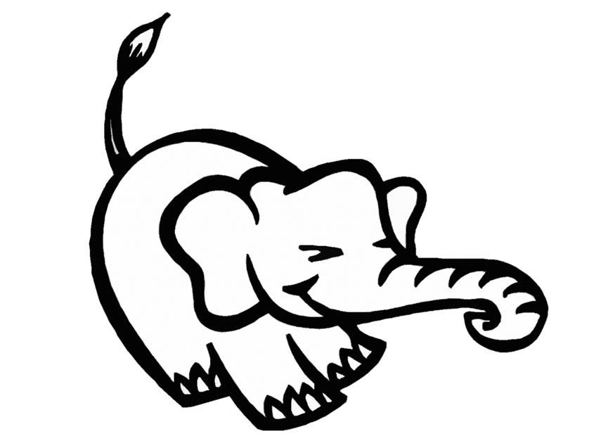 Fargeleggingsbilde elefant