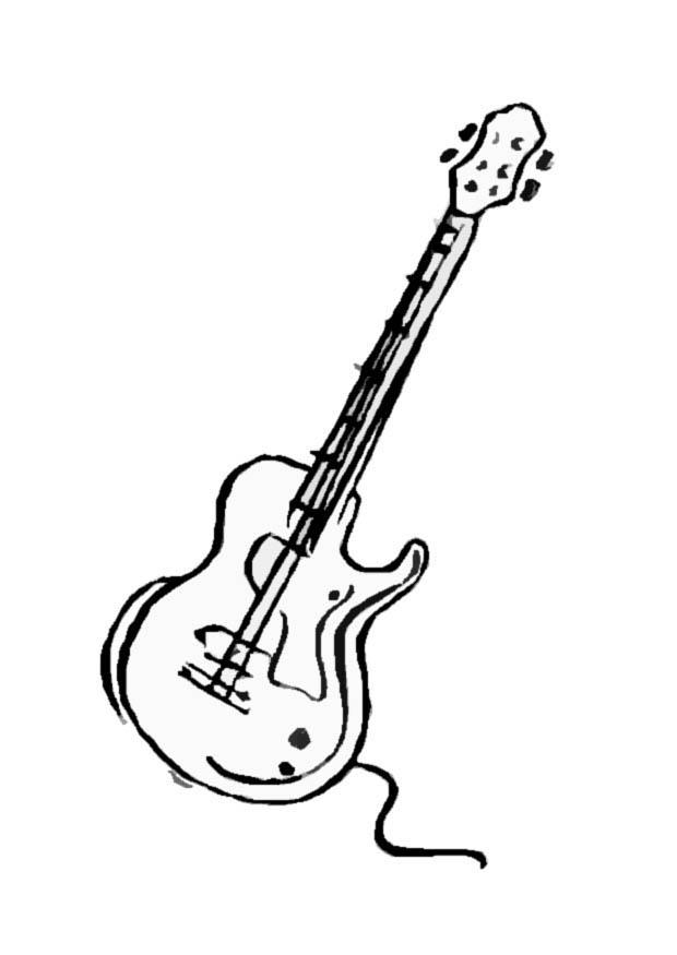 elektrisk gitar Fargeleggingsbilde elektrisk gitar