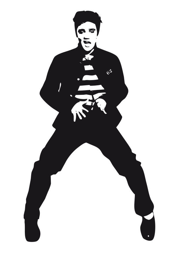 Fargeleggingsbilde elvis presley