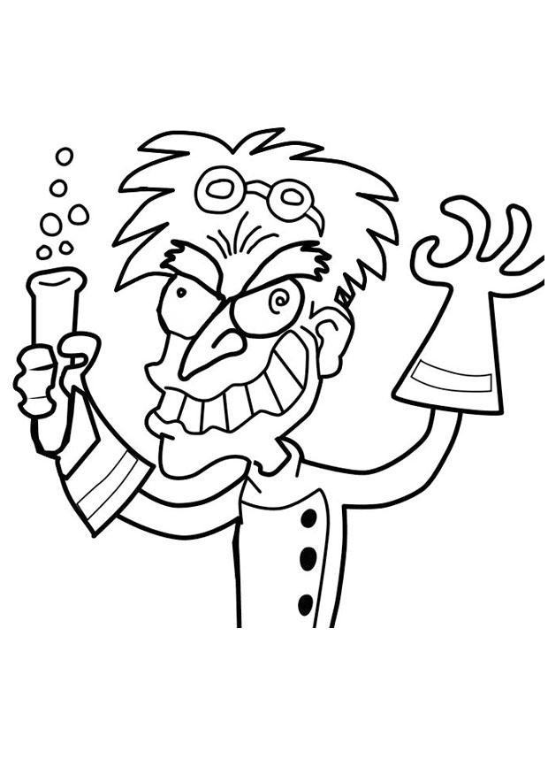 en gal professor Fargeleggingsbilde en gal professor