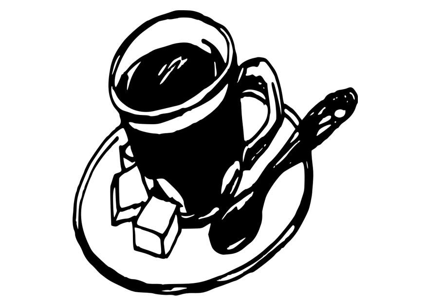 Fargeleggingsbilde en kopp kaffe