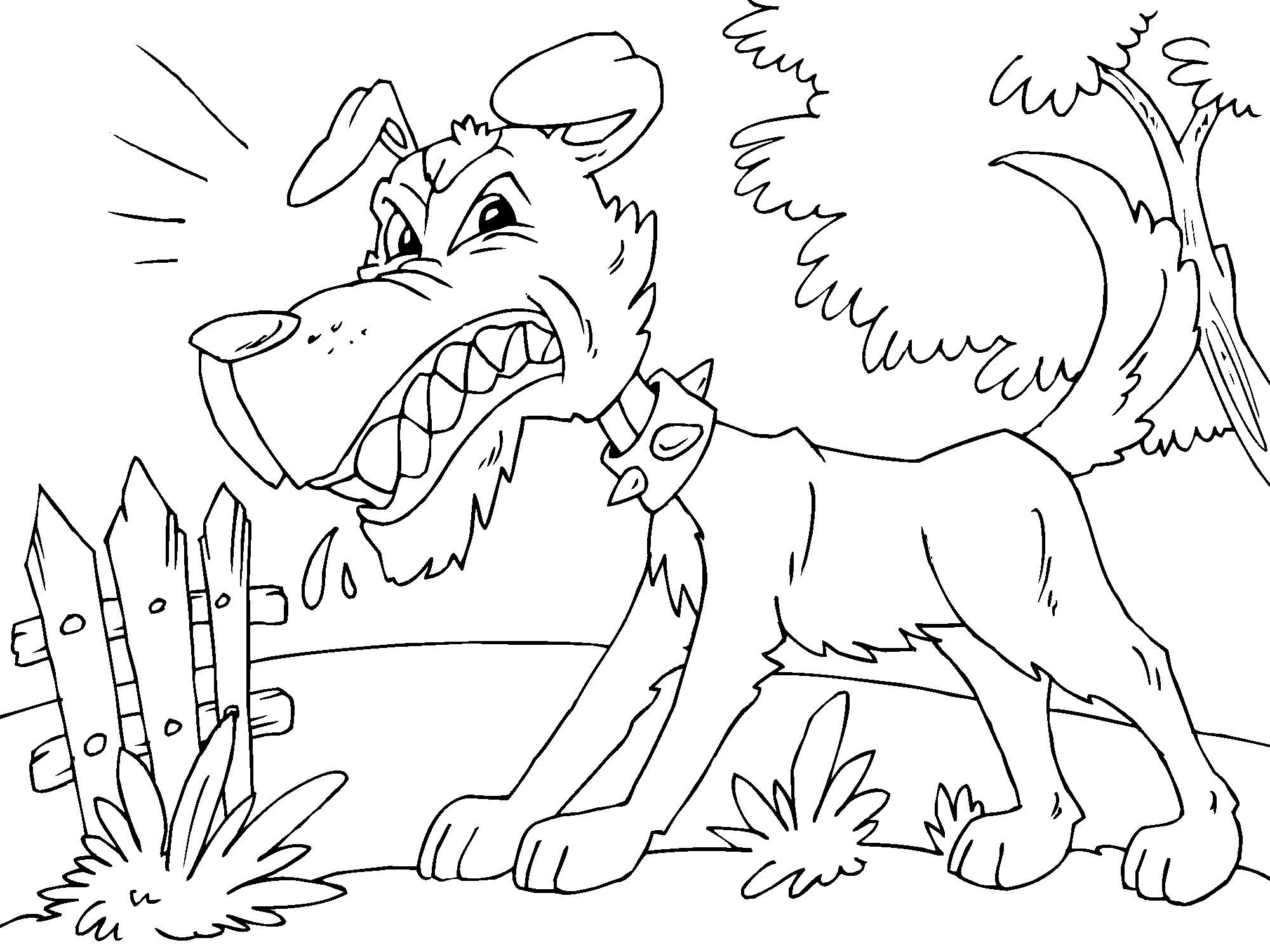 en sint hund Fargeleggingsbilde en sint hund