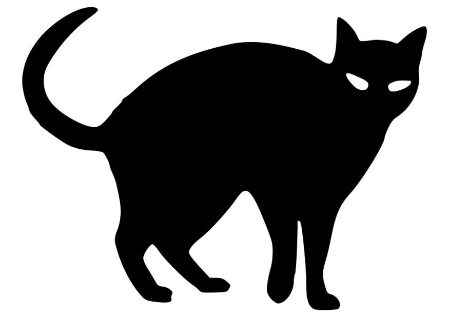 Fargeleggingsbilde en svart katt