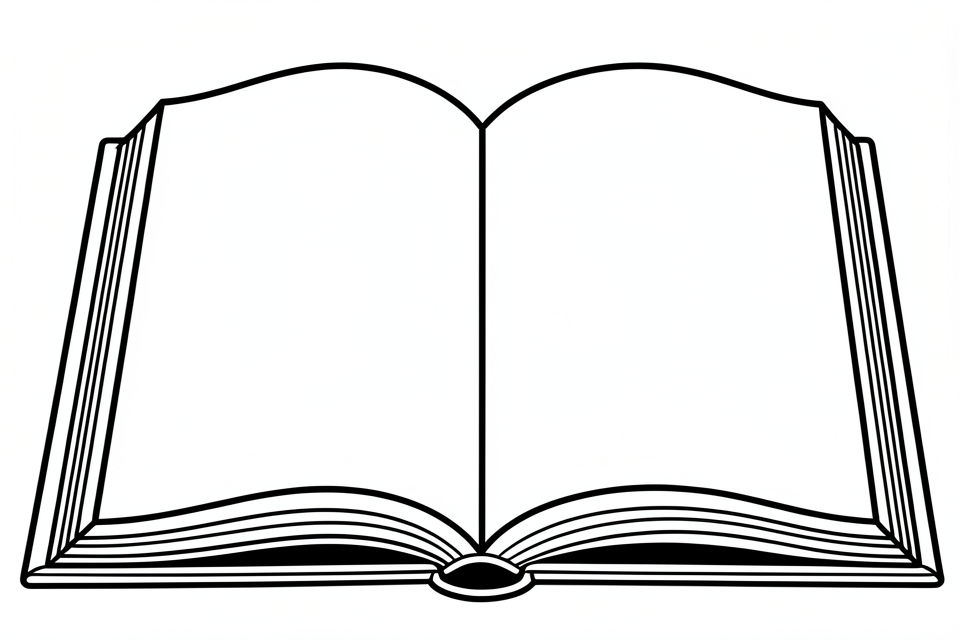 Fargeleggingsbilde en tom bok