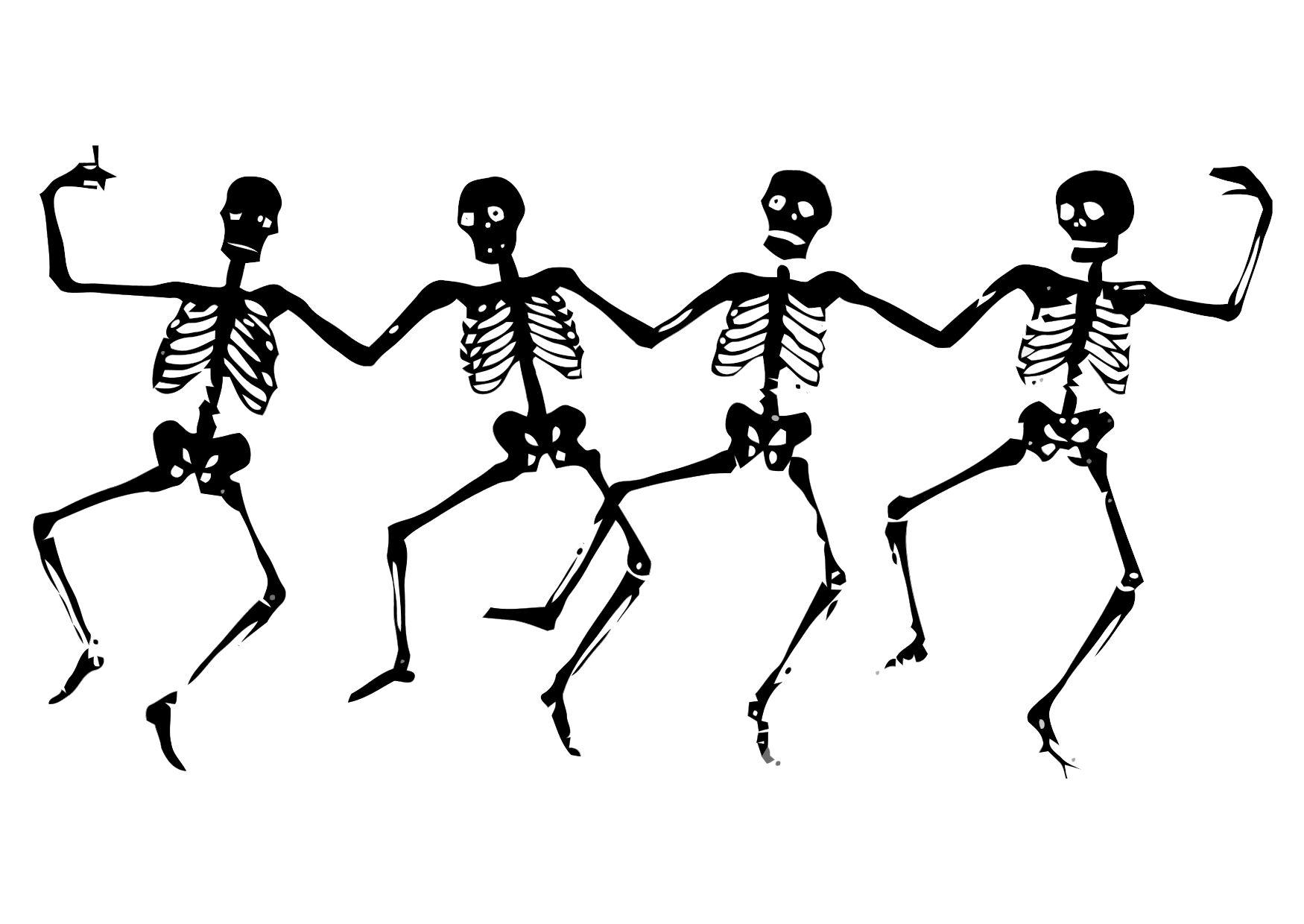 et dansende skjelett Fargeleggingsbilde et dansende skjelett