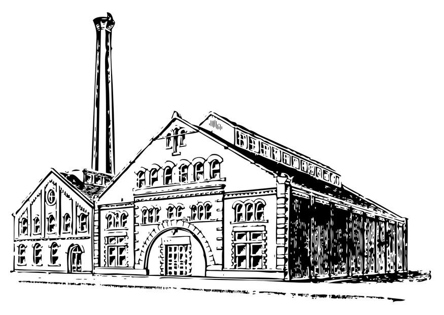 fabrikk Fargeleggingsbilde fabrikk
