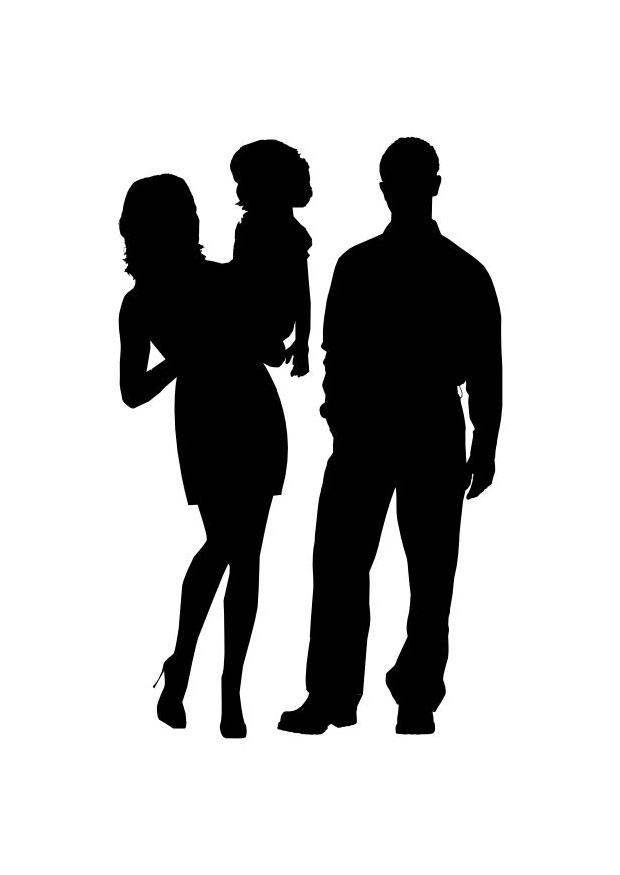 Fargeleggingsbilde familie