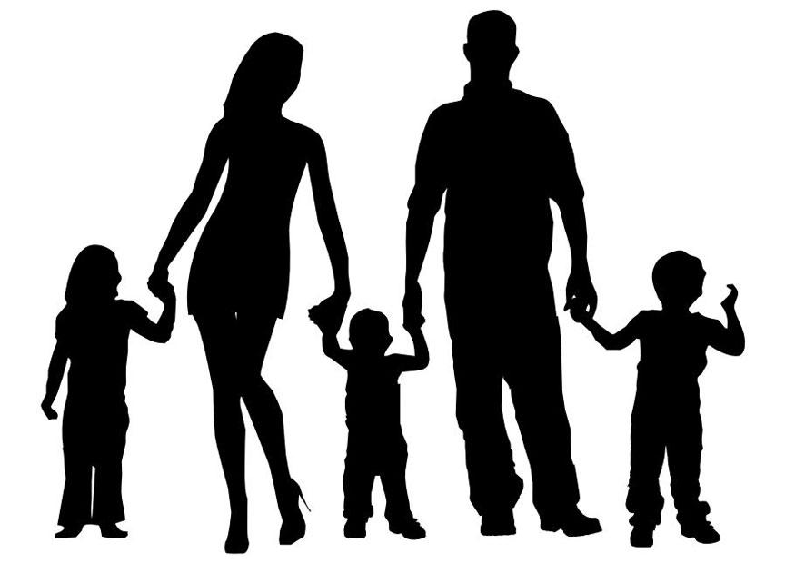 Fargeleggingsbilde familie