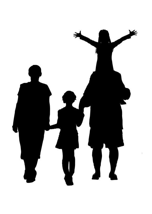Fargeleggingsbilde familie