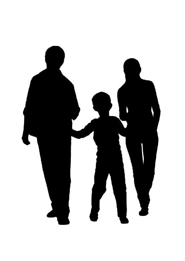 Fargeleggingsbilde familie