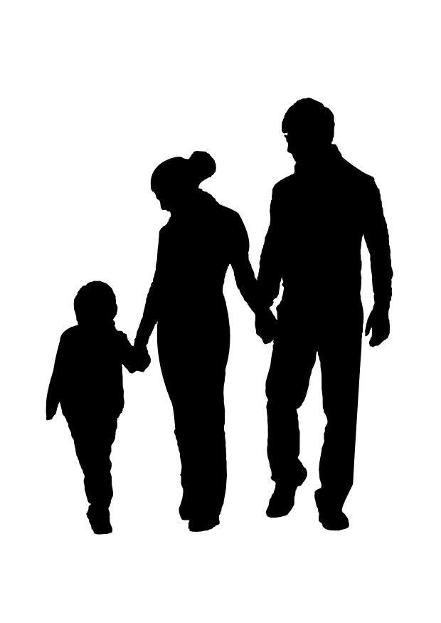 Fargeleggingsbilde familie