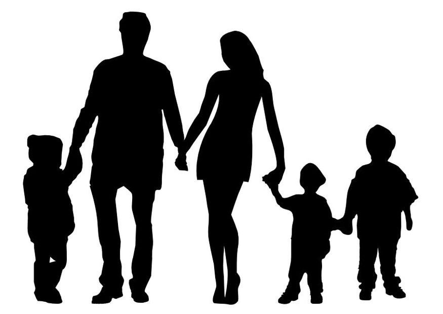 Fargeleggingsbilde familie