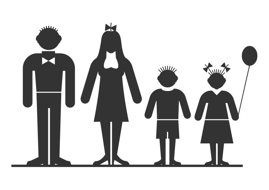 familie Fargeleggingsbilde familie