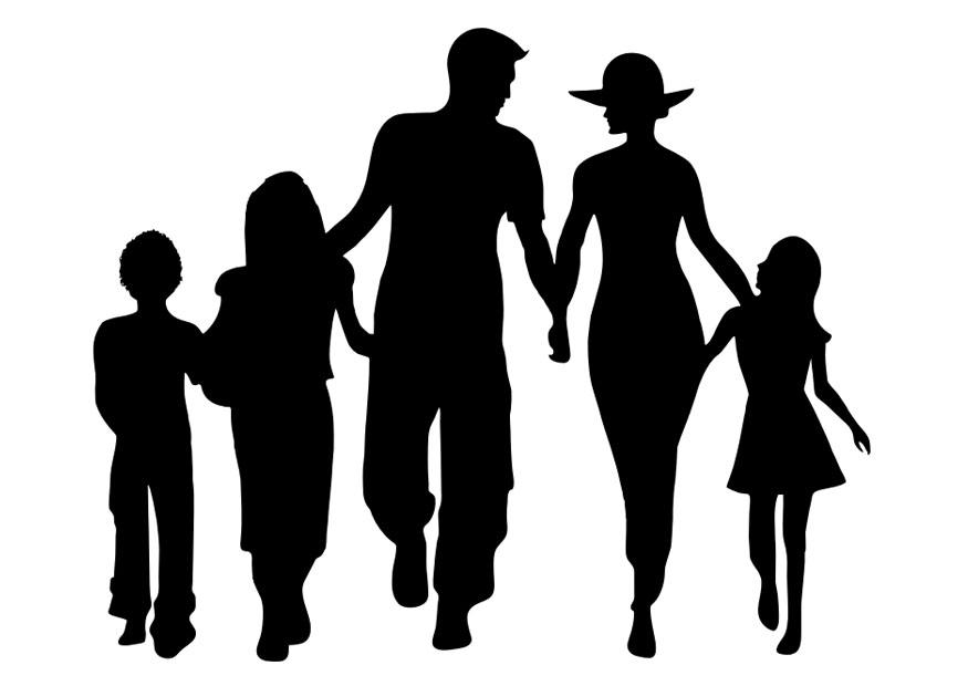 Fargeleggingsbilde familie