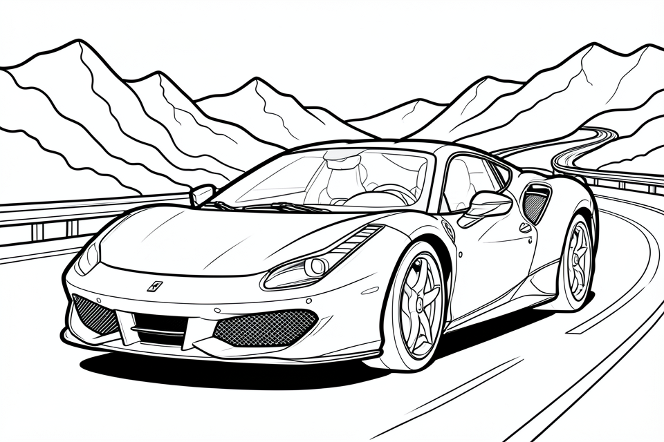 ferrari Fargeleggingsbilde ferrari