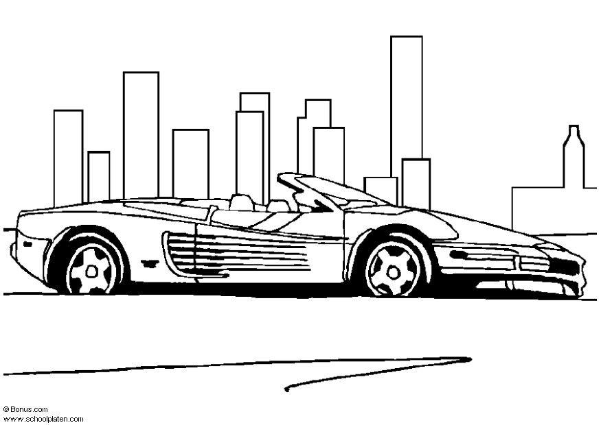 Fargeleggingsbilde ferrari testarossa