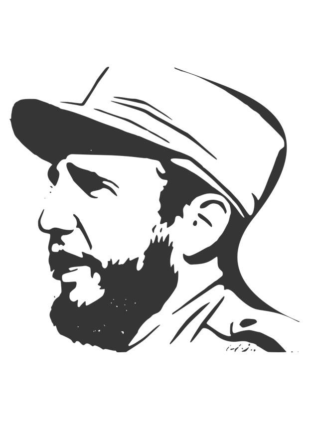 Fargeleggingsbilde fidel castro
