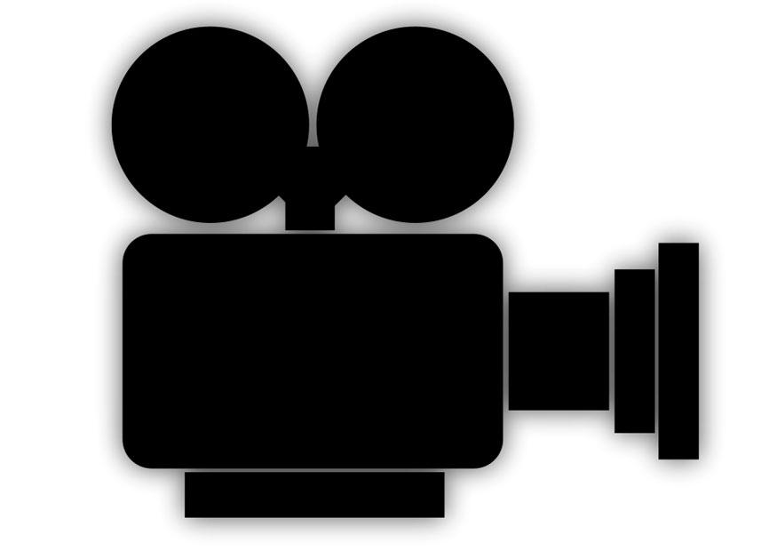 Fargeleggingsbilde film kamera