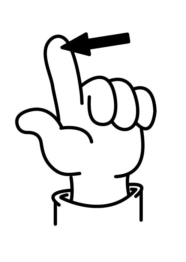 Fargeleggingsbilde finger