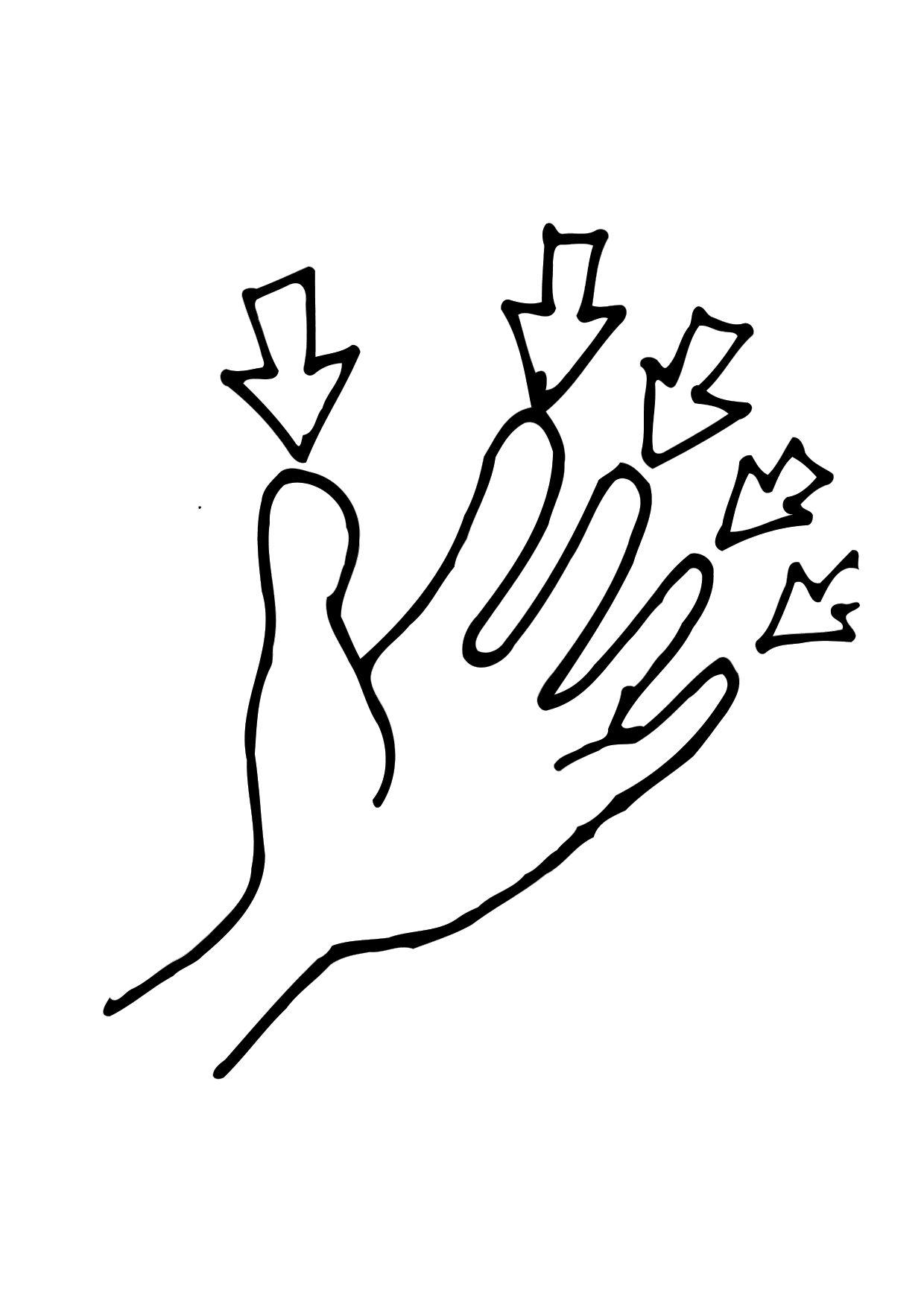 fingre Fargeleggingsbilde fingre