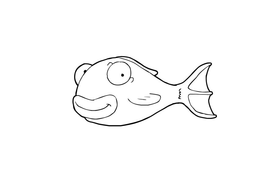 Fargeleggingsbilde fisk