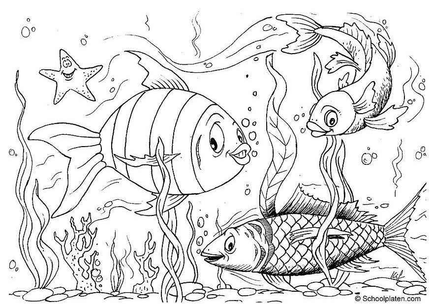 fisk Fargeleggingsbilde fisk