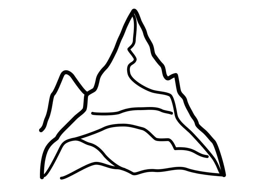Fargeleggingsbilde fjell