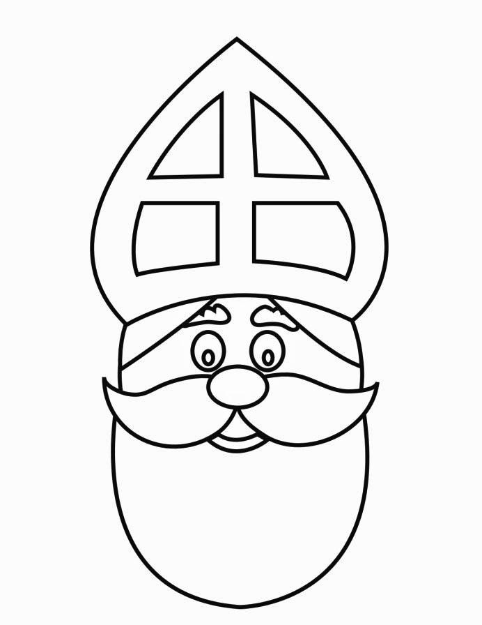 fjeset til st. nikolaus Fargeleggingsbilde fjeset til st. nikolaus