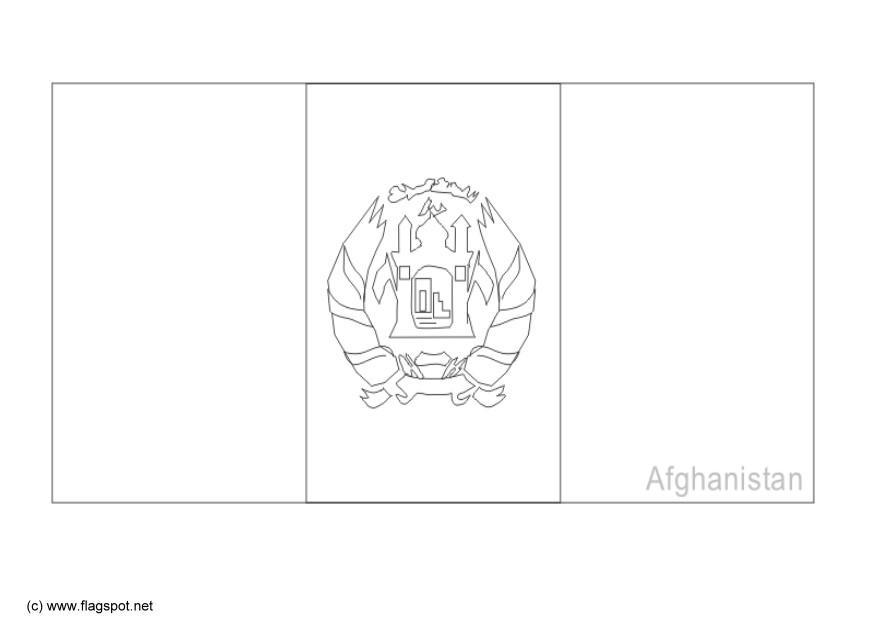 flagg fra afghanistan Fargeleggingsbilde flagg fra afghanistan