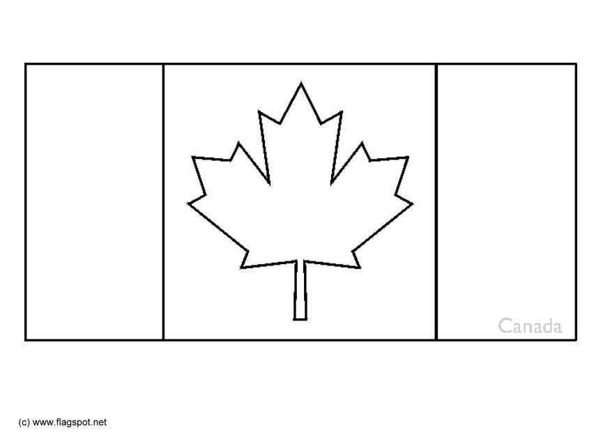 Fargeleggingsbilde flagg fra canada