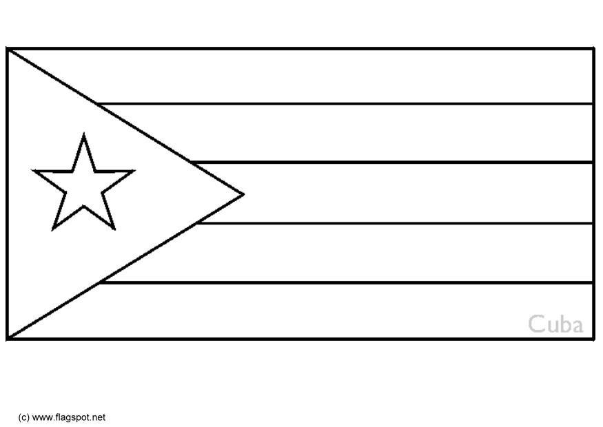 flagg fra cuba Fargeleggingsbilde flagg fra cuba