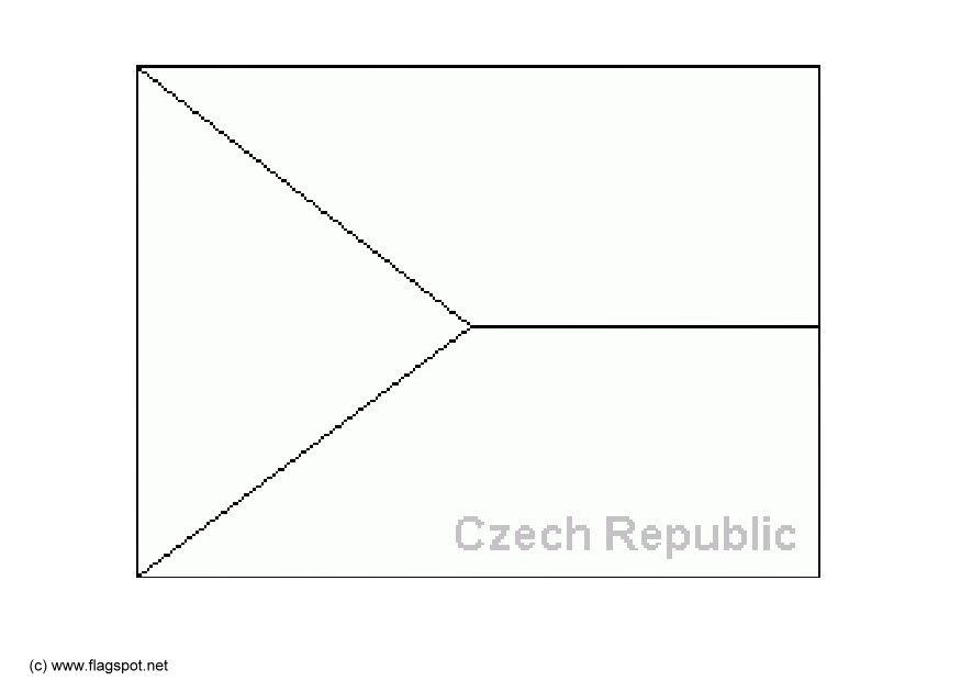flagg fra den tsjekkiske republikk Fargeleggingsbilde flagg fra den tsjekkiske republikk