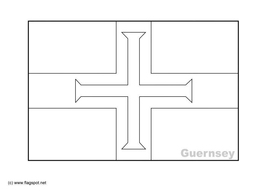flagg fra guernsey Fargeleggingsbilde flagg fra guernsey