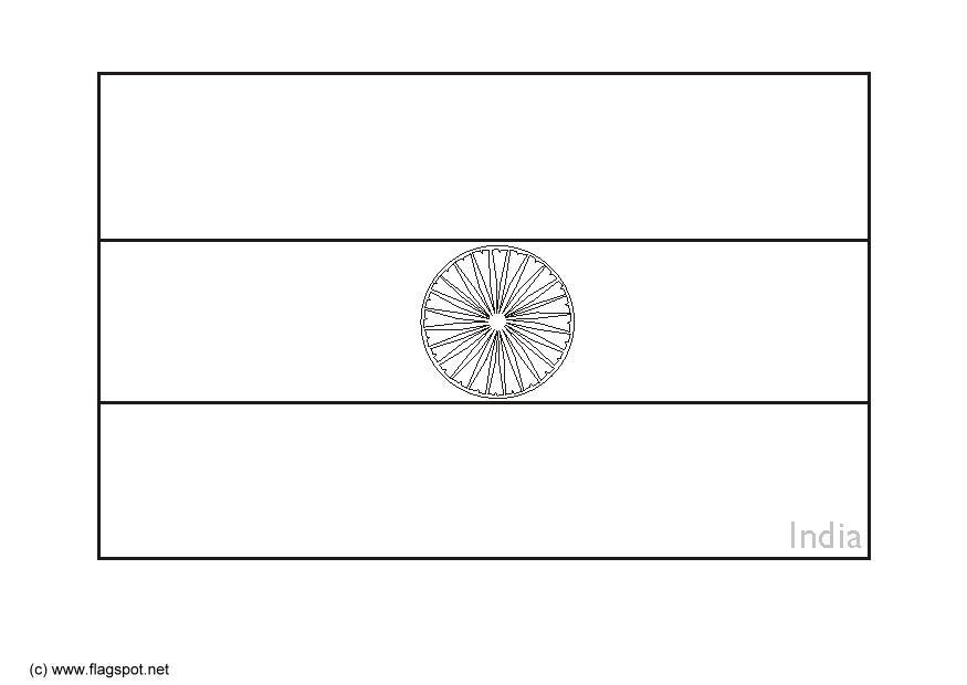 flagg fra india Fargeleggingsbilde flagg fra india