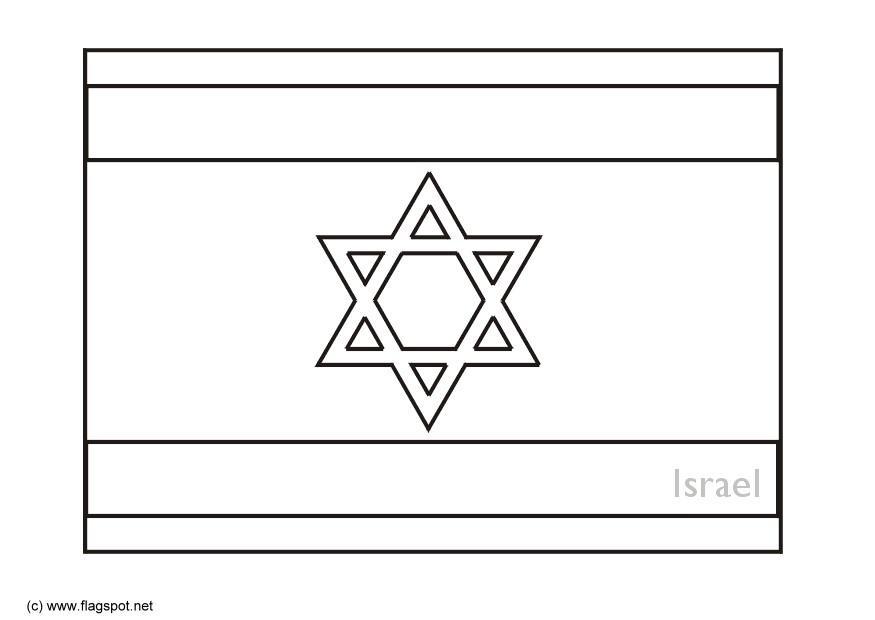 flagg fra israel Fargeleggingsbilde flagg fra israel