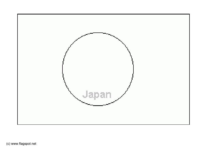 flagg fra japan Fargeleggingsbilde flagg fra japan