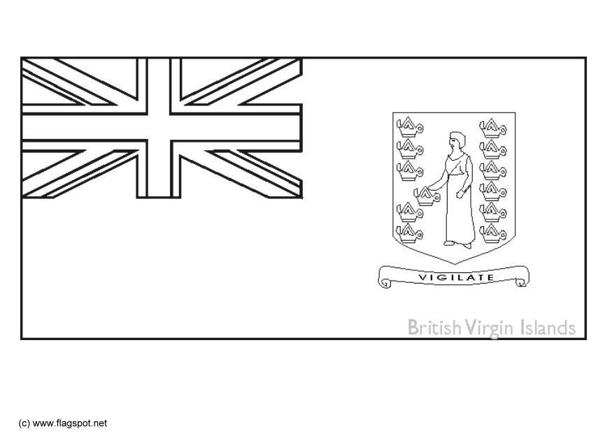 Fargeleggingsbilde flagg fra jomfruA¸yene (storbritannia)