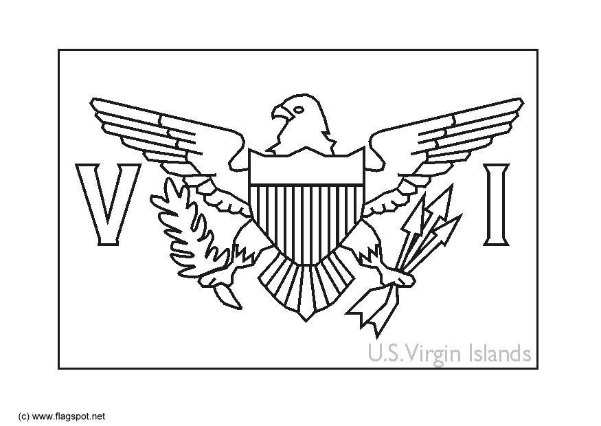 flagg fra jomfruA¸yene (usa) Fargeleggingsbilde flagg fra jomfruA¸yene (usa)