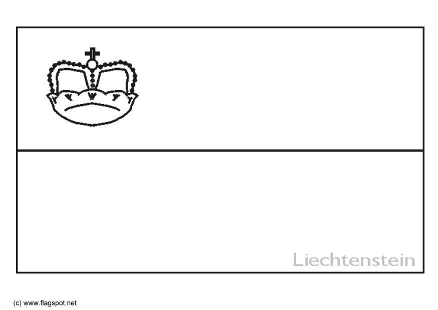 Fargeleggingsbilde flagg fra liechtenstein