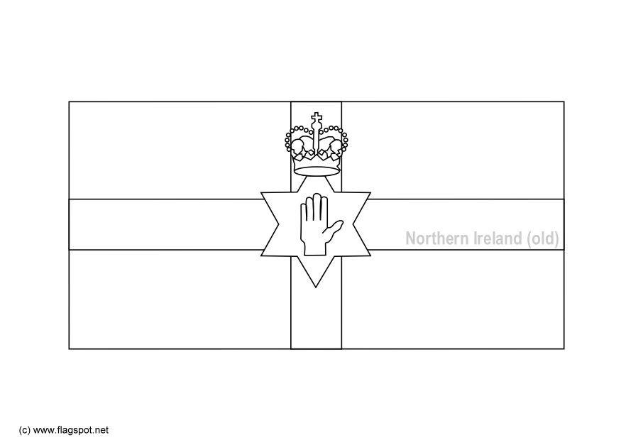 Fargeleggingsbilde flagg fra nord-irland