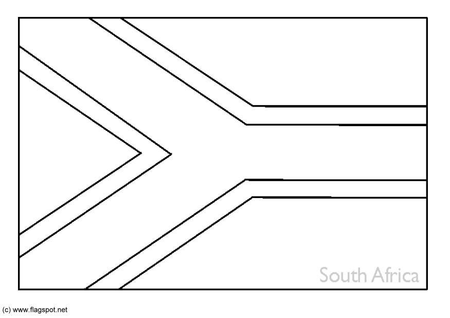 Fargeleggingsbilde flagg fra sA¸r-afrika