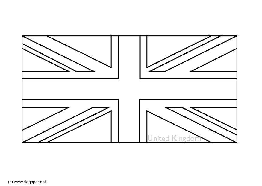 Fargeleggingsbilde flagg fra storbritania